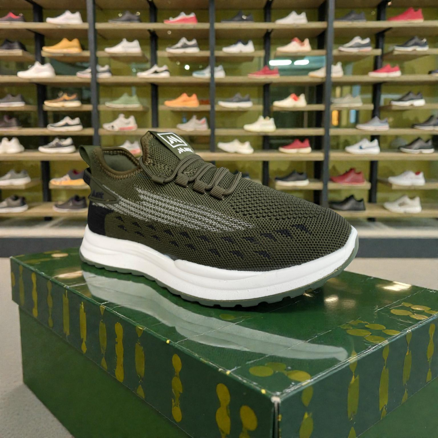 011 Olive Men’s Comfort Sneakers – Lightweight Walking Shoes