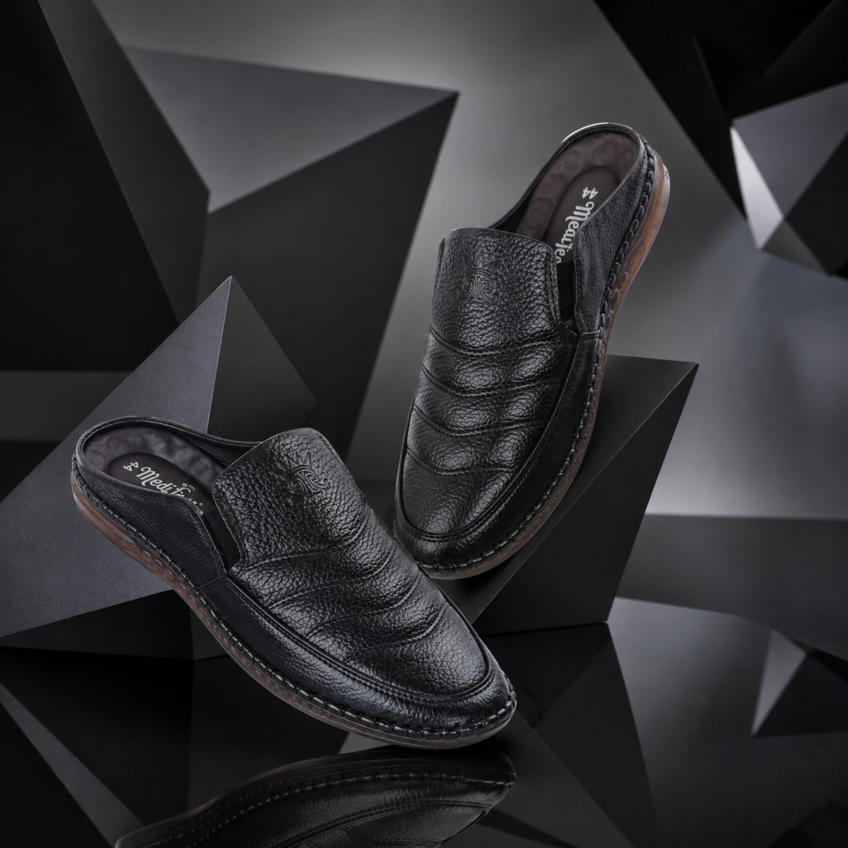 জেলি সোল Black Men’s Half Shoe – ডক্টর মেডিকেটেড ইনসোল -107