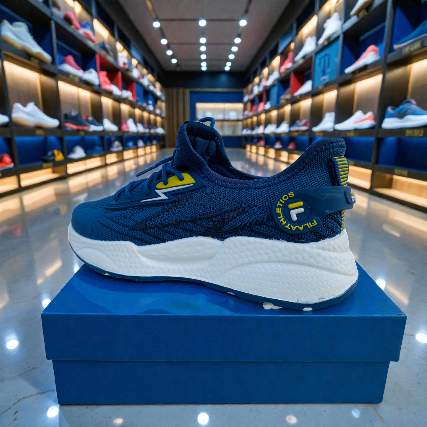 F-Dark Blue Men's Sneakers – Running Casual Walking Shoe