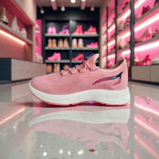 003 Pink Ladies Comfort Sneakers – Lightweight Walking Shoes for Daily Use- 4015003