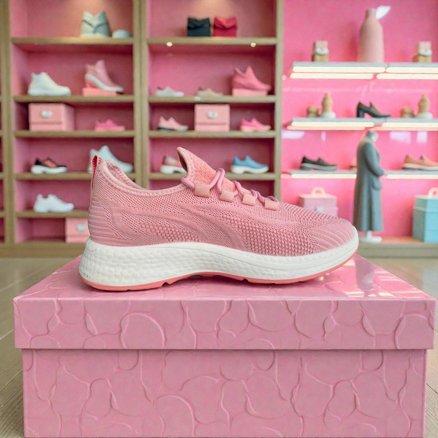 003 Pink Ladies Comfort Sneakers – Lightweight Walking Shoes for Daily Use