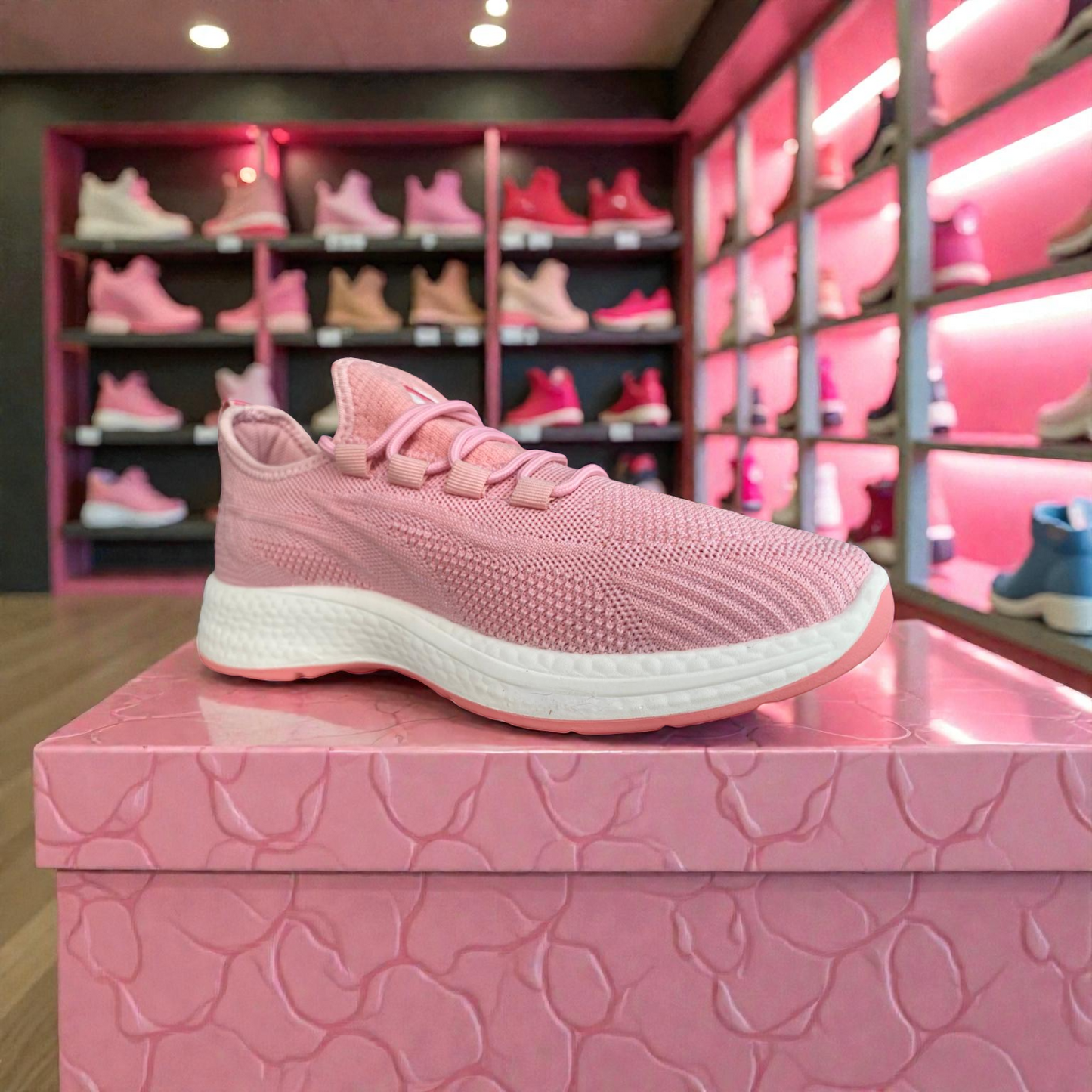 003 Pink Ladies Comfort Sneakers – Lightweight Walking Shoes for Daily Use