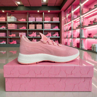 003 Pink Ladies Comfort Sneakers – Lightweight Walking Shoes for Daily Use