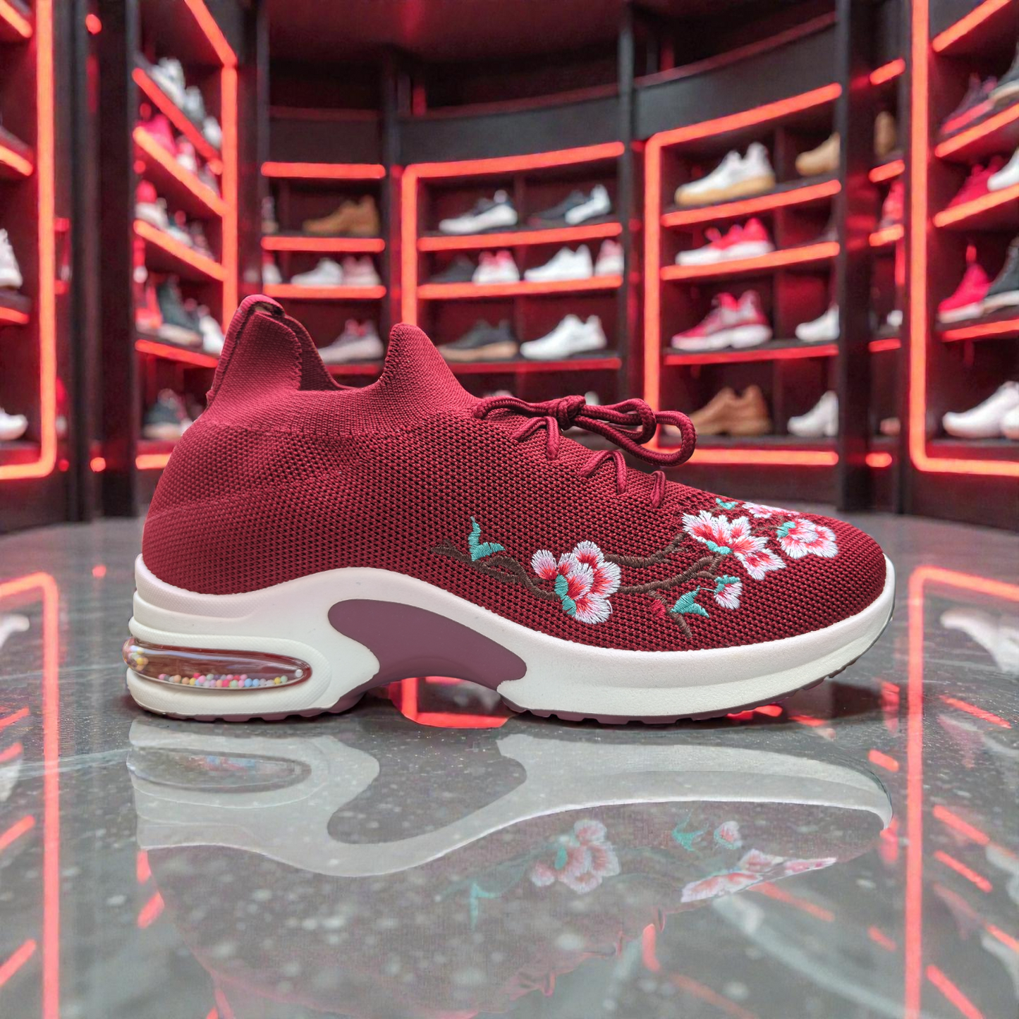 Maroon  Women's Sneakers – Running Casual Walking Shoe