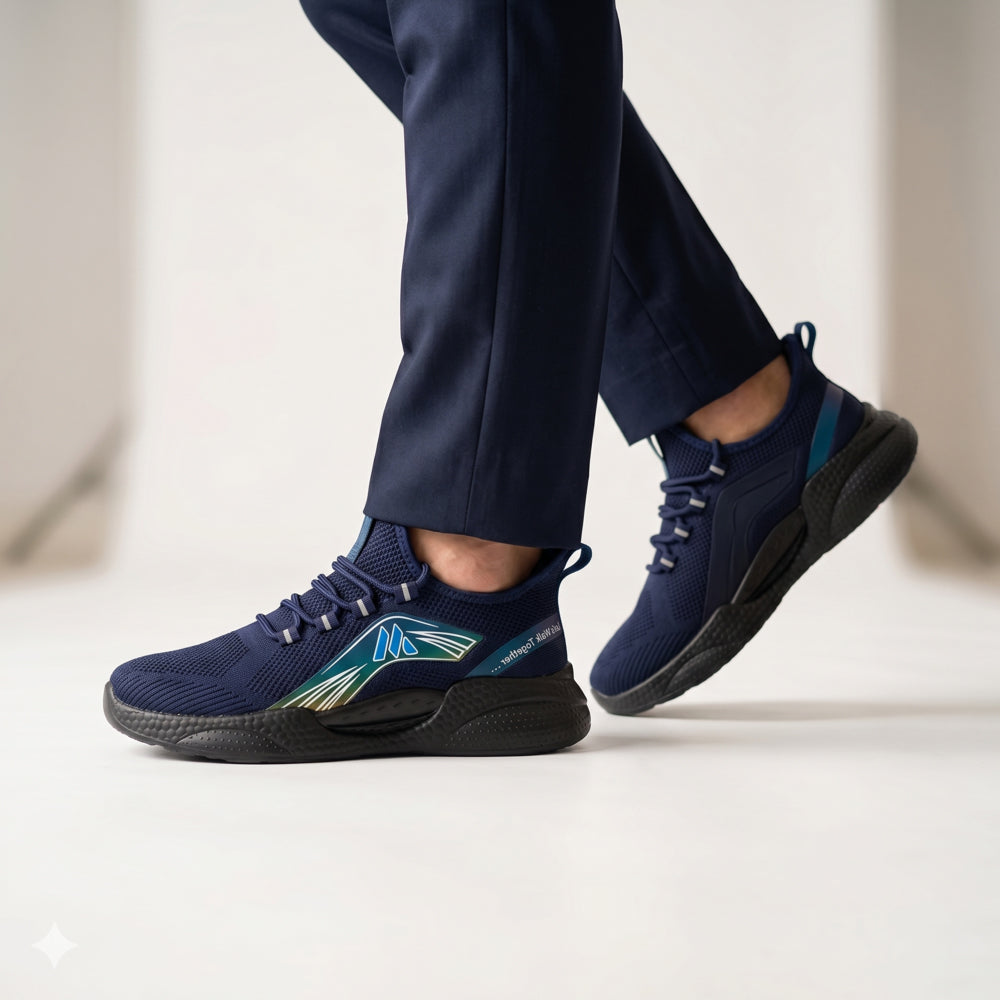 Black Air Premium Lightweight Fly knit Sneakers – Casual, Walking - 8029041