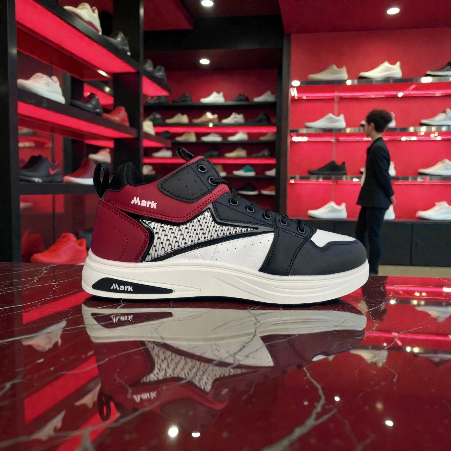 102 Red Men’s Comfort Sneakers – Casual Walking Shoes