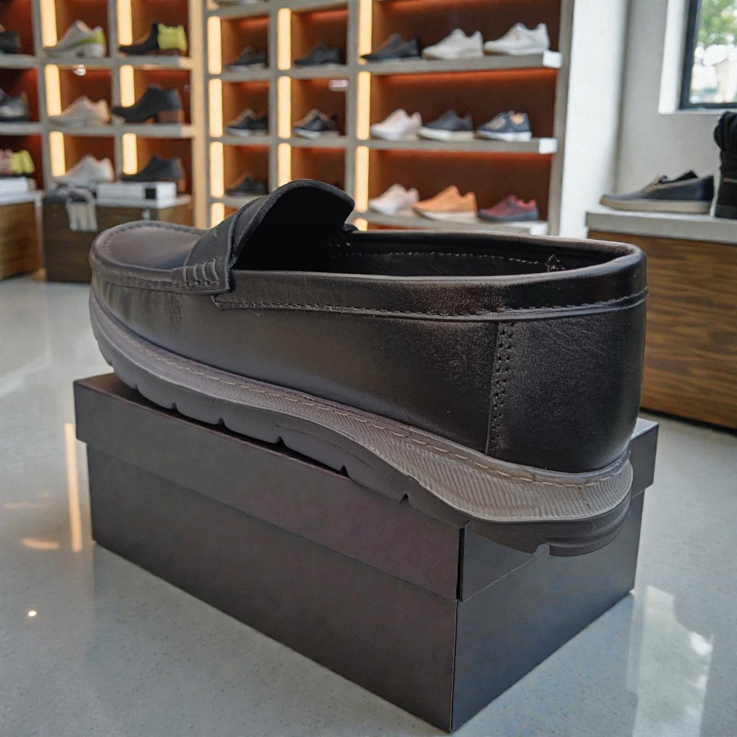 105 Black Men’s Loafers | মেডিকেটেড কমফোর্ট ইনসোল