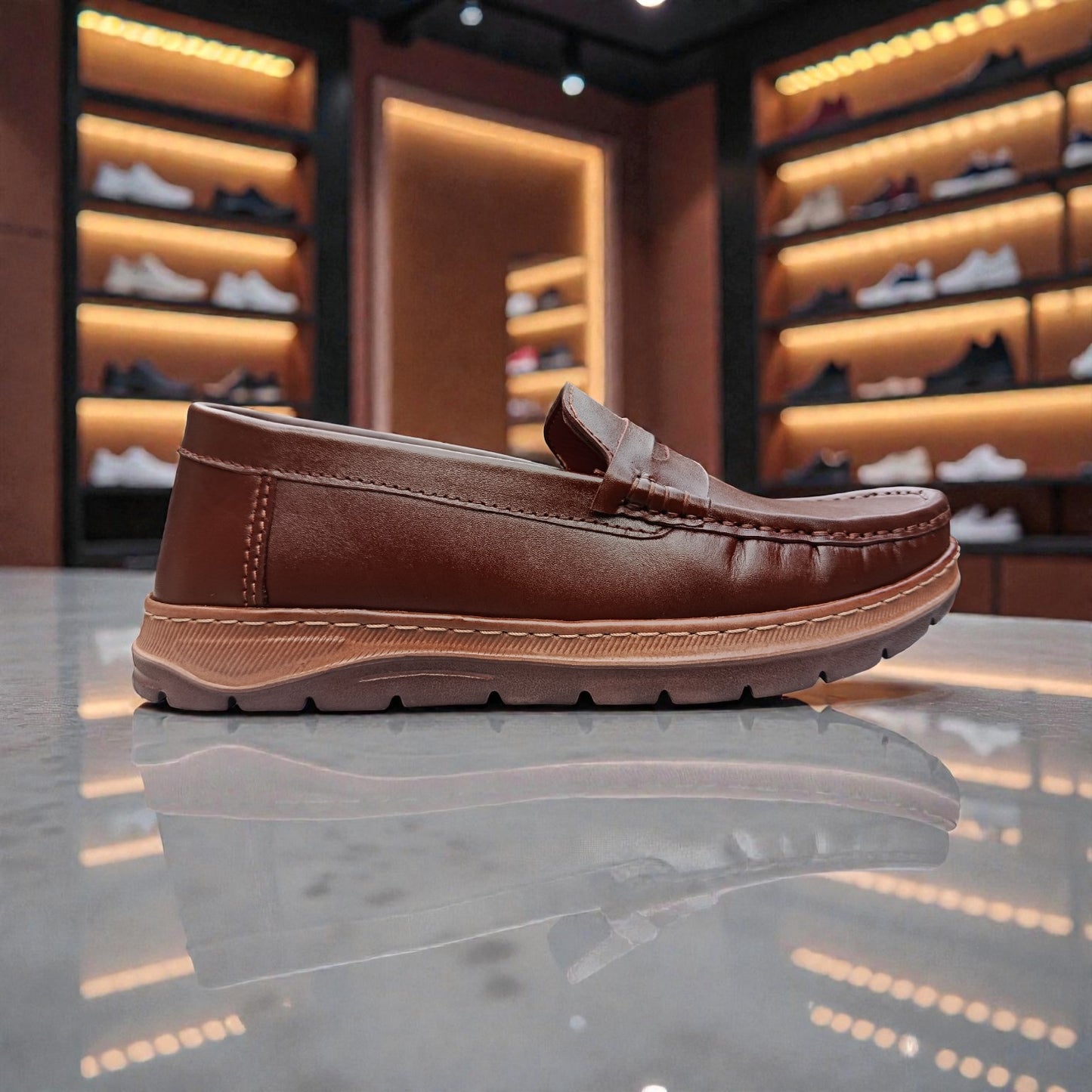 105 Rust Men’s Loafers – ডক্টর মেডিকেটেড ইনসোল