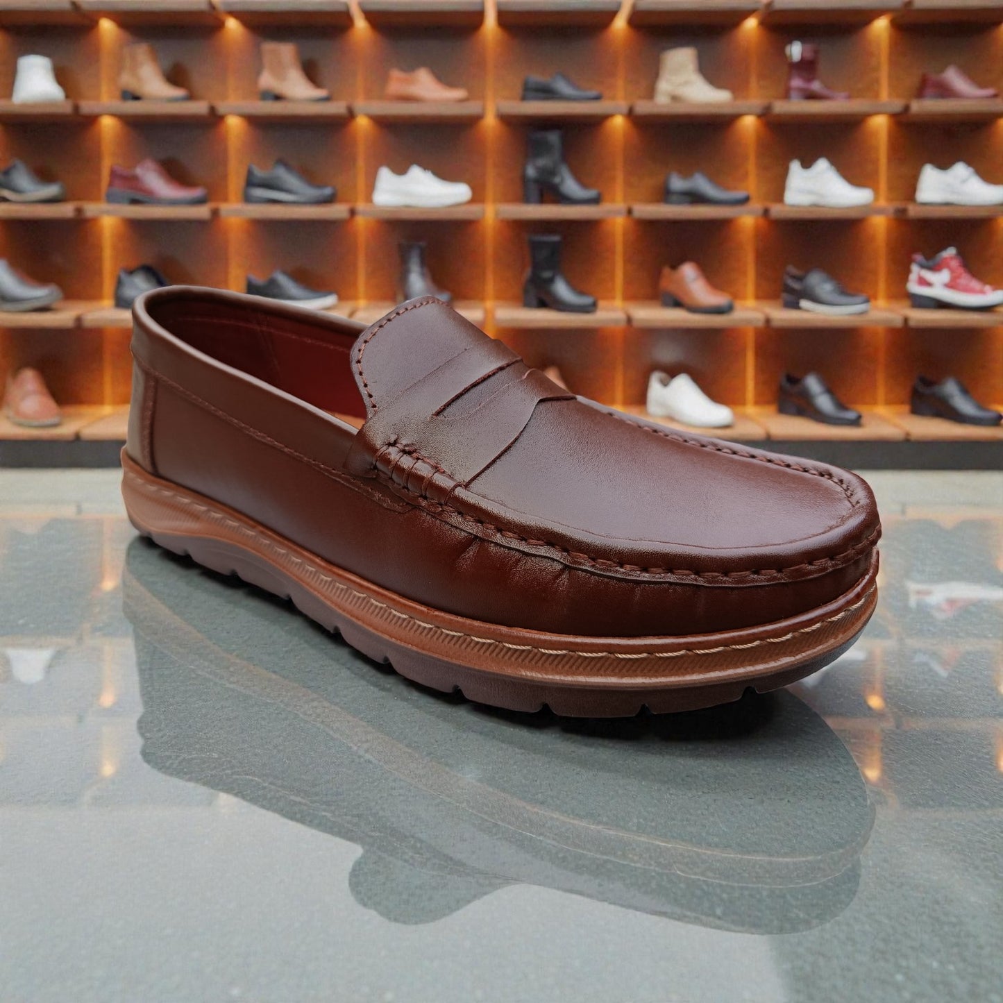 105 Rust Men’s Loafers – ডক্টর মেডিকেটেড ইনসোল
