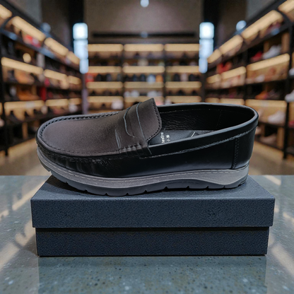 105 Black Men’s Loafers | মেডিকেটেড কমফোর্ট ইনসোল