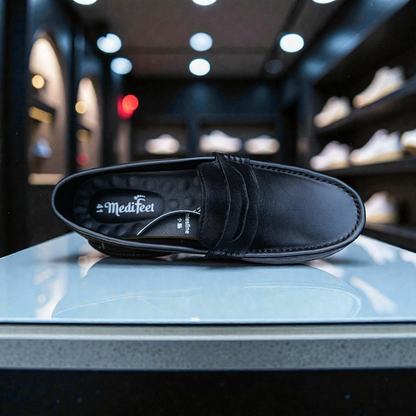 105 Black Men’s Loafers | মেডিকেটেড কমফোর্ট ইনসোল