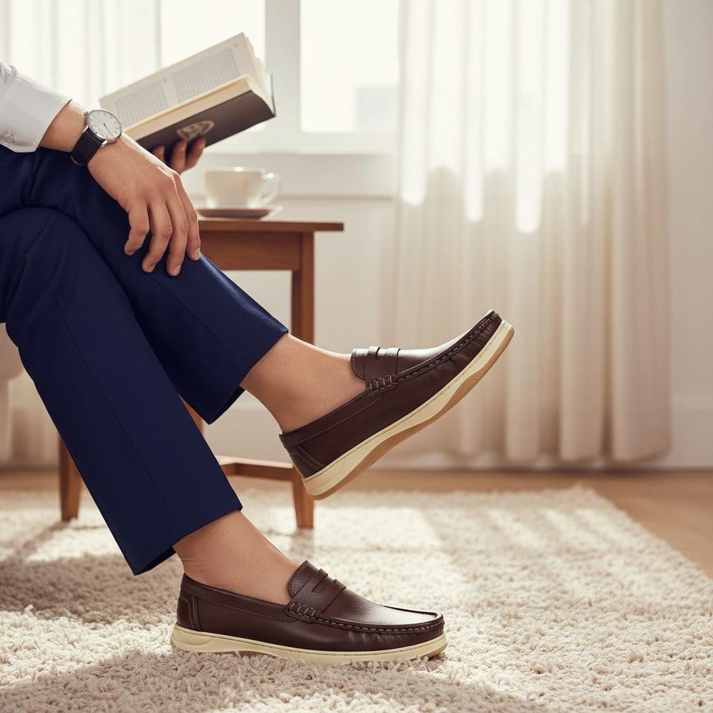 105 Rust Men’s Loafers – Premium Casual Shoe Medicated Insole