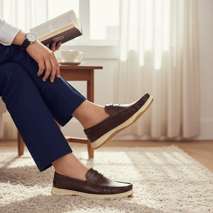 105 Rust Men’s Loafers – Premium Casual Shoe Medicated Insole