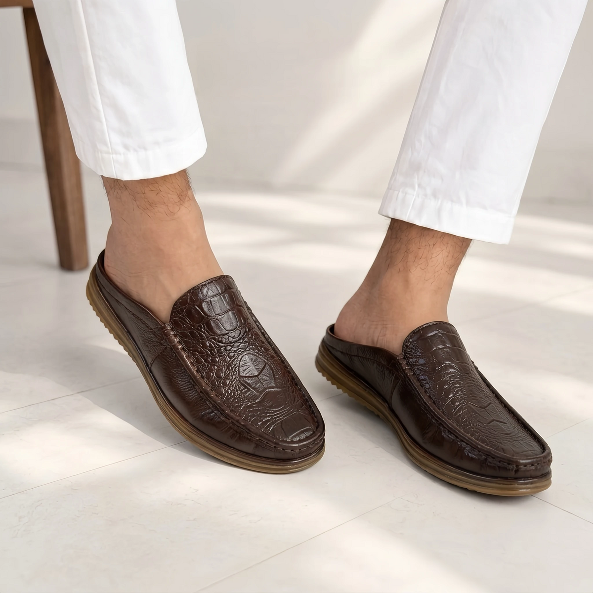 115 Chocolate Italian Luxury Men’s Loafers | মেডিকেটেড কমফোর্ট ইনসোল
