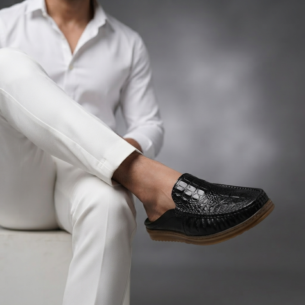 115 Black Italian Luxury Men’s Loafers | মেডিকেটেড কমফোর্ট ইনসোল
