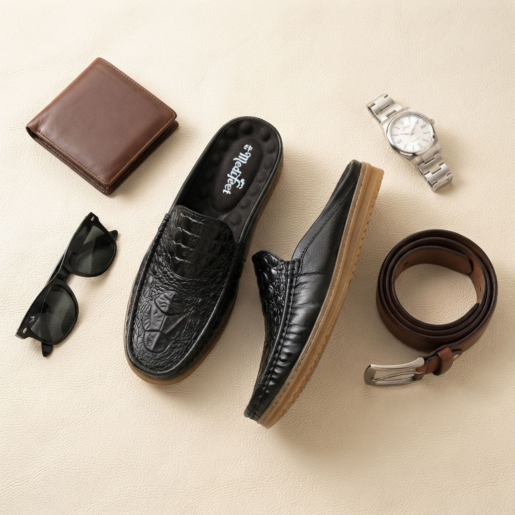 115 Black Italian Luxury Men’s Loafers | মেডিকেটেড কমফোর্ট ইনসোল