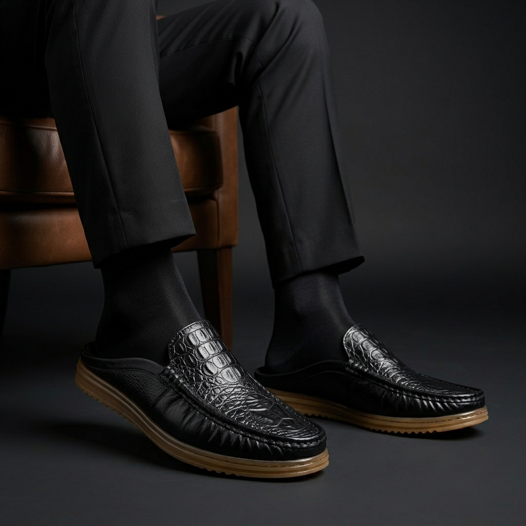 115 Black Italian Luxury Men’s Loafers | মেডিকেটেড কমফোর্ট ইনসোল