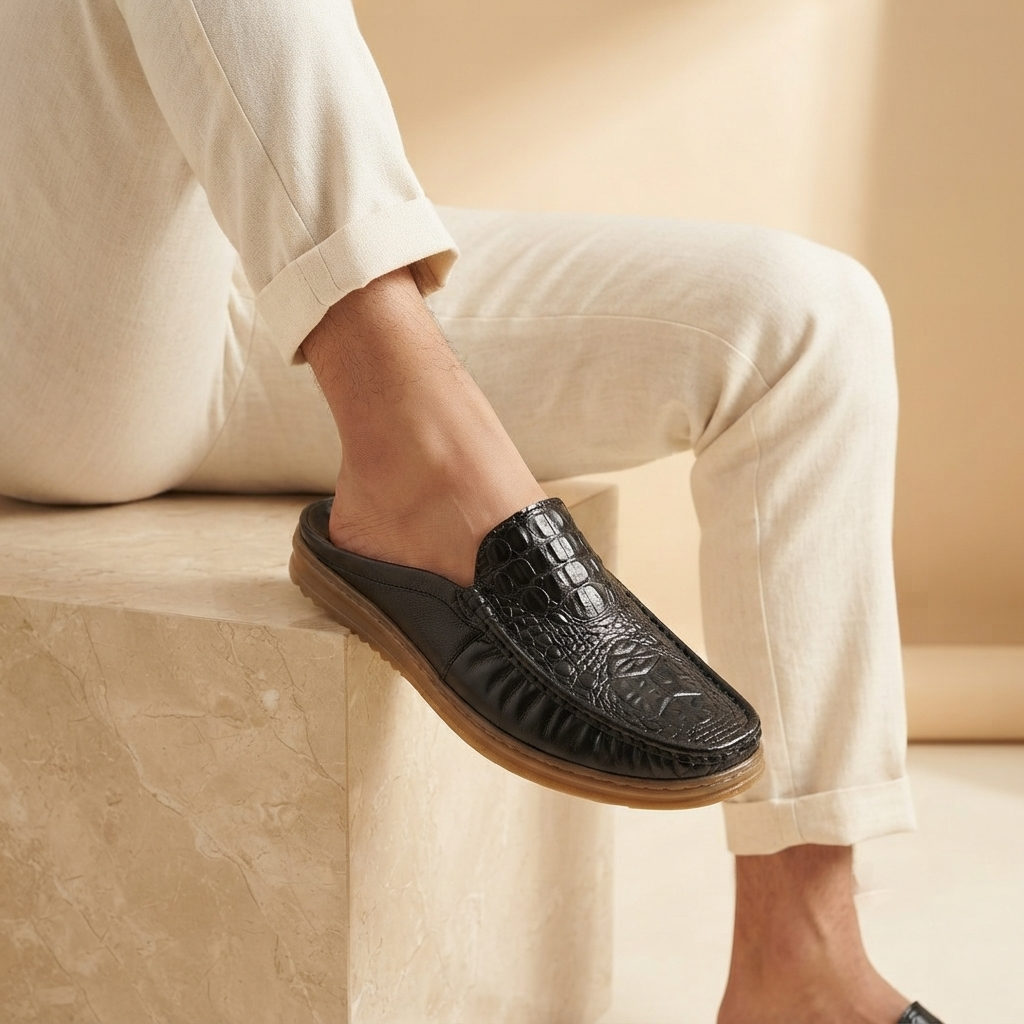 115 Black Italian Luxury Men’s Loafers | মেডিকেটেড কমফোর্ট ইনসোল