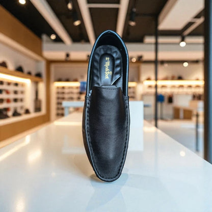 জেনুইন লেদার 102 Classic Black Loafers – Premium Doctor insole Comfort Edition