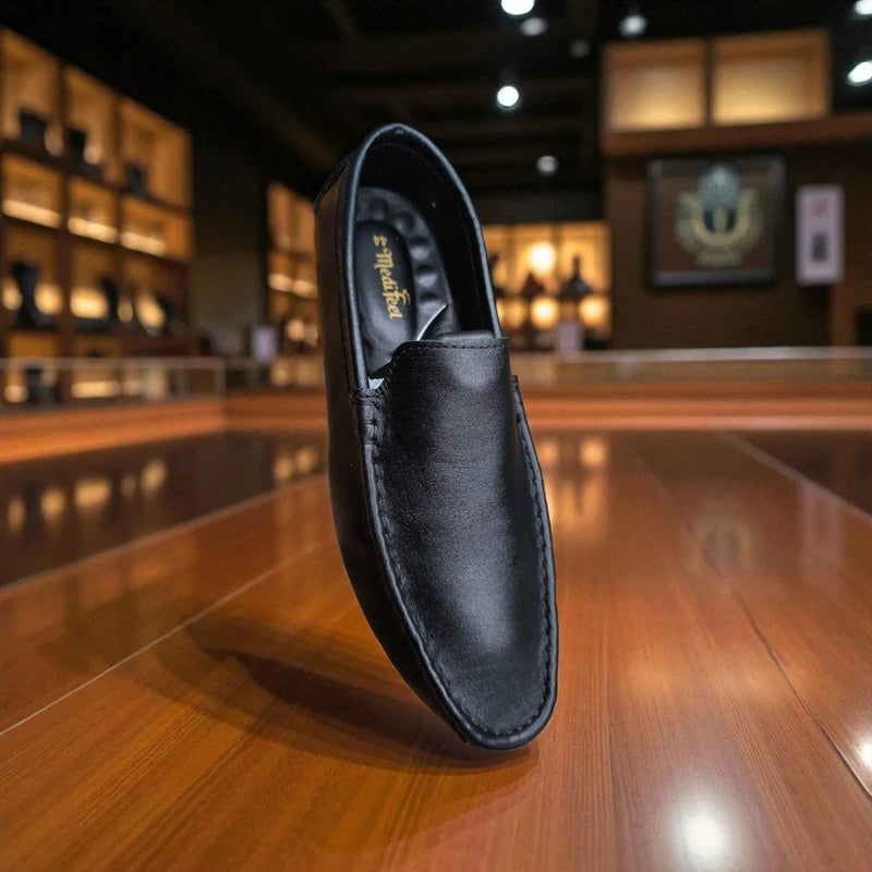 জেনুইন লেদার 102 Classic Black Loafers – Premium Doctor insole Comfort Edition