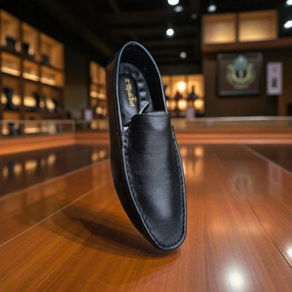 জেনুইন লেদার 102 Classic Black Loafers – Premium Doctor insole Comfort Edition