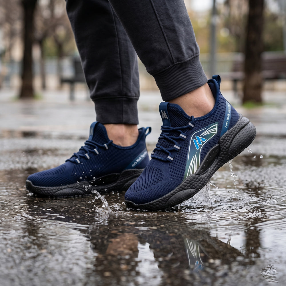 Black Air Premium Lightweight Fly knit Sneakers – Casual, Walking - 8029041