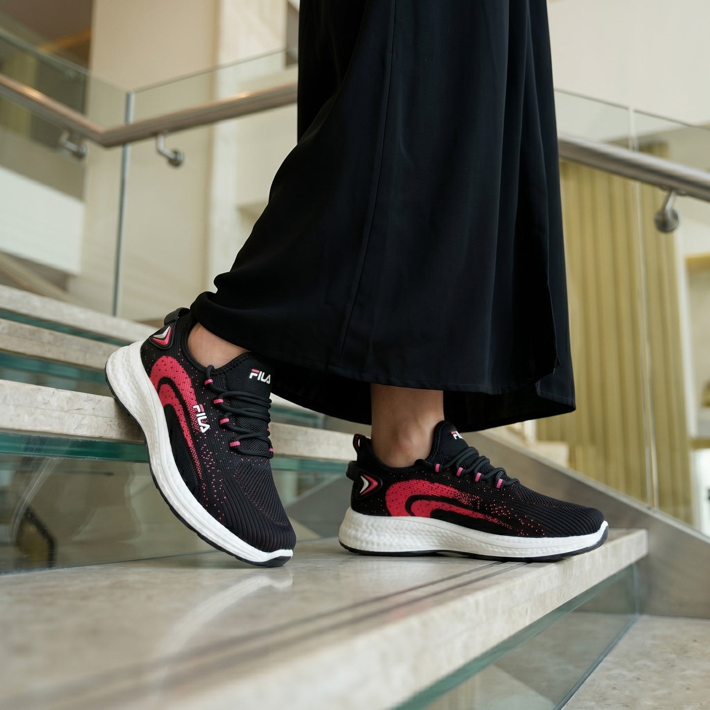 Black Fila  Women's Sneakers – Running Casual Walking Shoe - 4016002