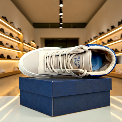 319 Cream Blue Men’s Comfort Sneakers – Casual Walking Shoes