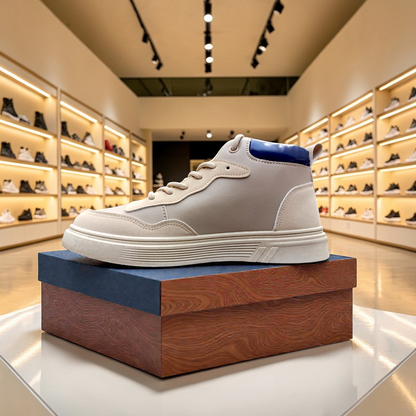 319 Cream Blue Men’s Comfort Sneakers – Casual Walking Shoes