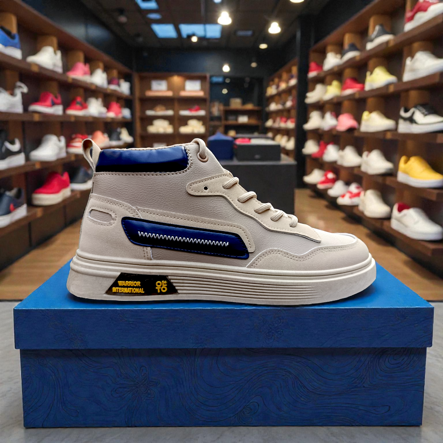 319 Cream Blue Men’s Comfort Sneakers – Casual Walking Shoes