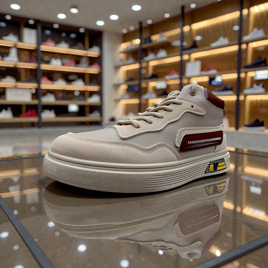 319 Cream Brown Men’s Comfort Sneakers – Casual Walking Shoes