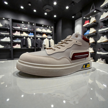 319 Cream Brown Men’s Comfort Sneakers – Casual Walking Shoes