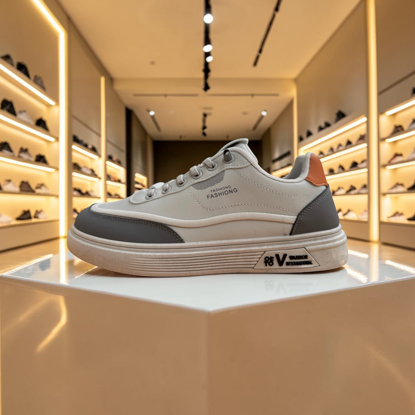 Men’s Premium Gray Casual Sneakers – 327 Gray