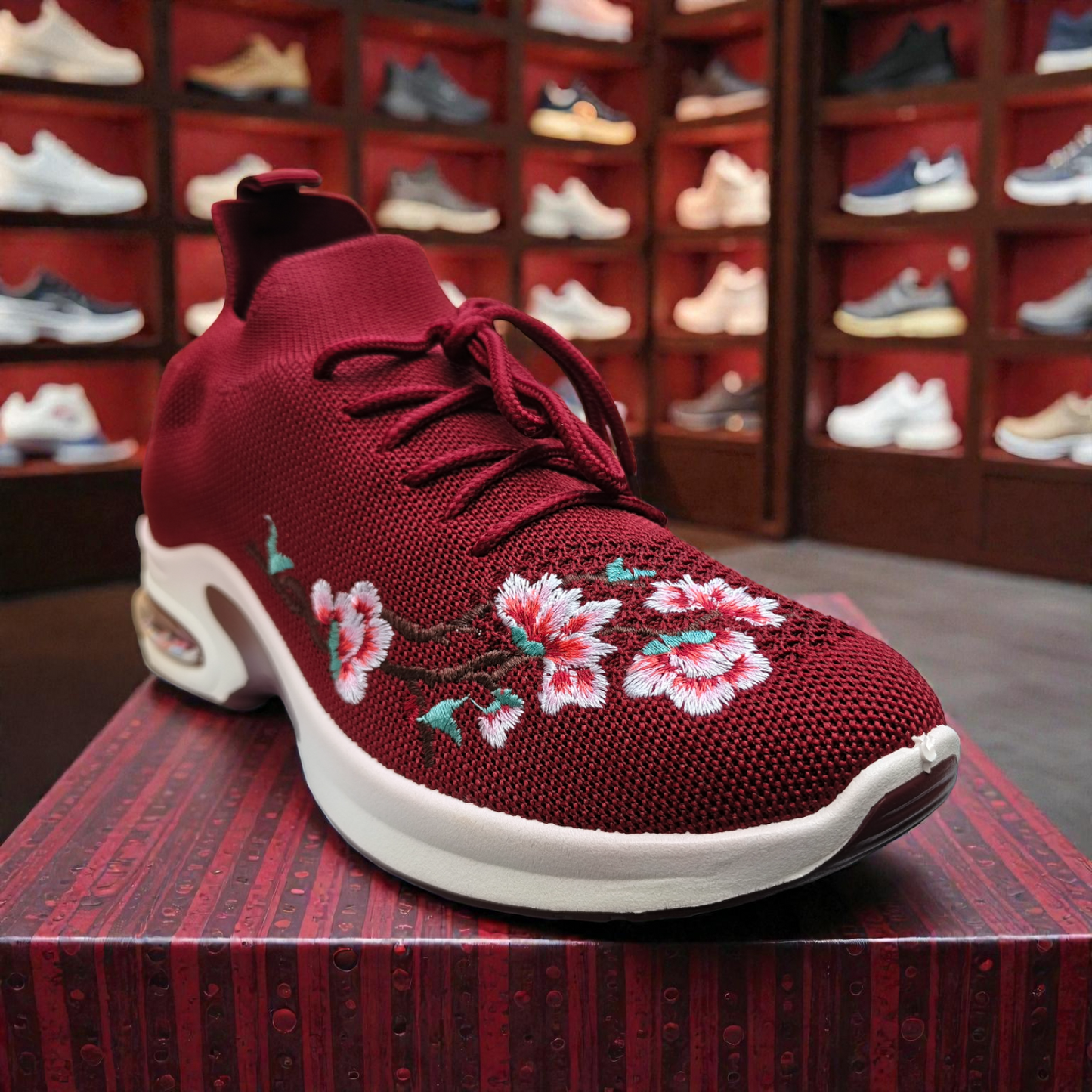 Maroon  Women's Sneakers – Running Casual Walking Shoe