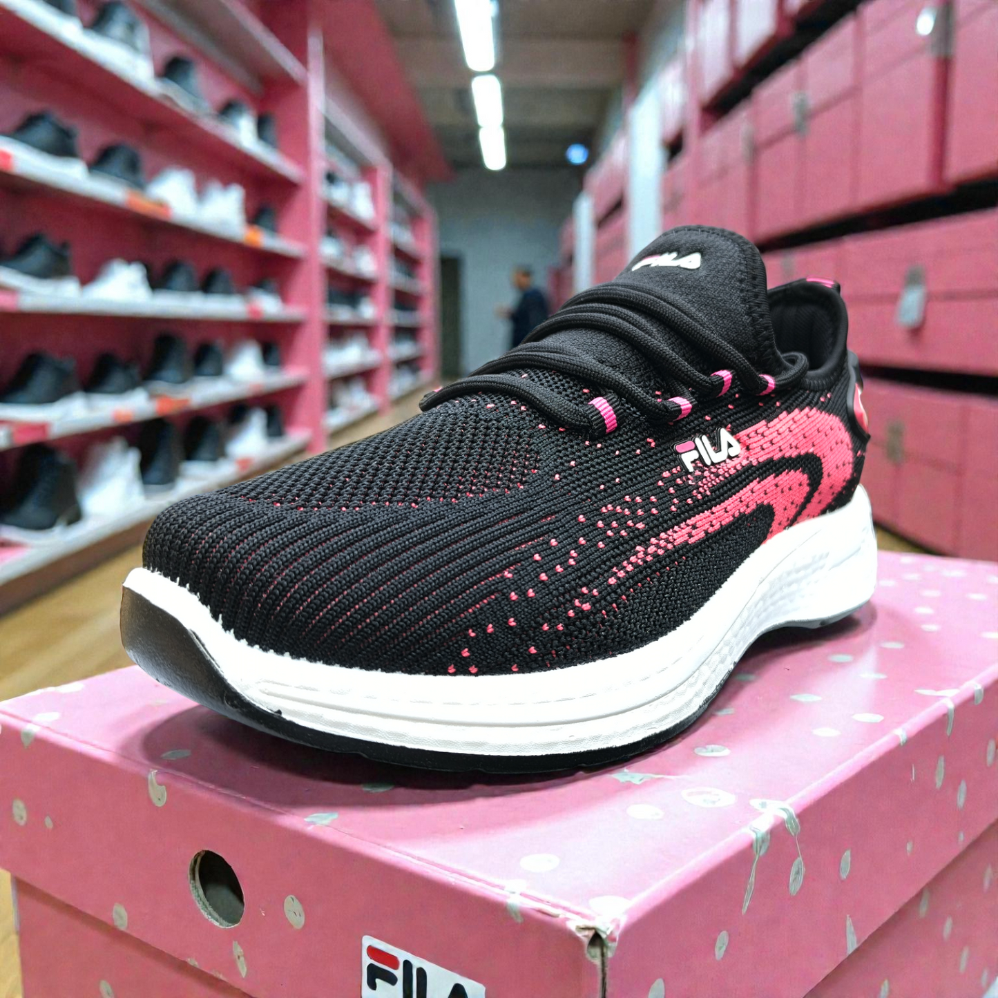 Black Fila  Women's Sneakers – Running Casual Walking Shoe