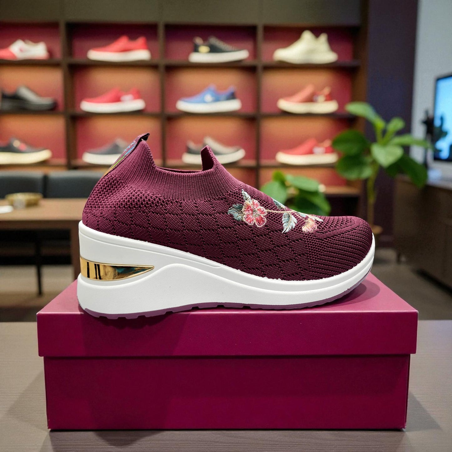406 - Purple Bloom Knit Sneaker