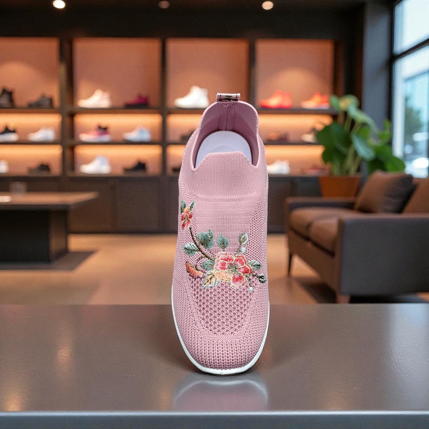 406 - Pink Bloom Knit Sneaker