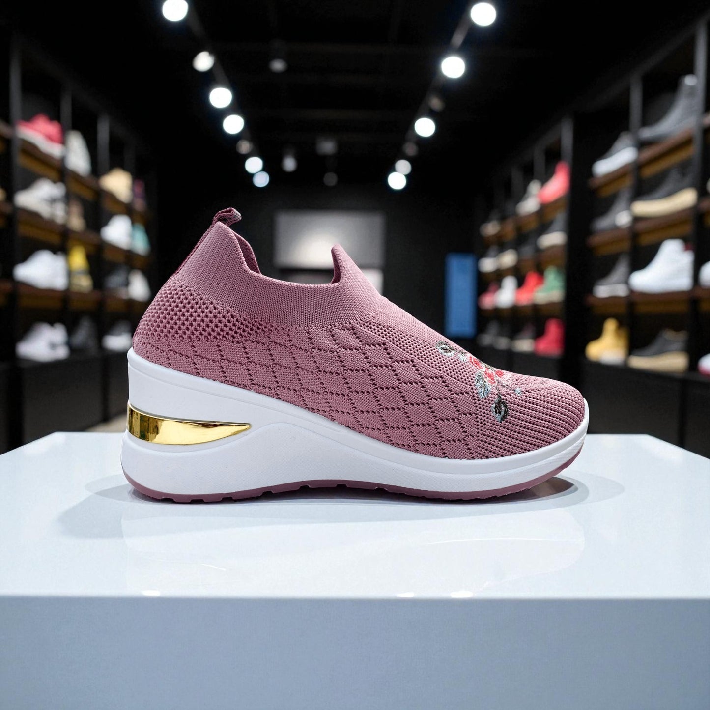 406 - Pink Bloom Knit Sneaker