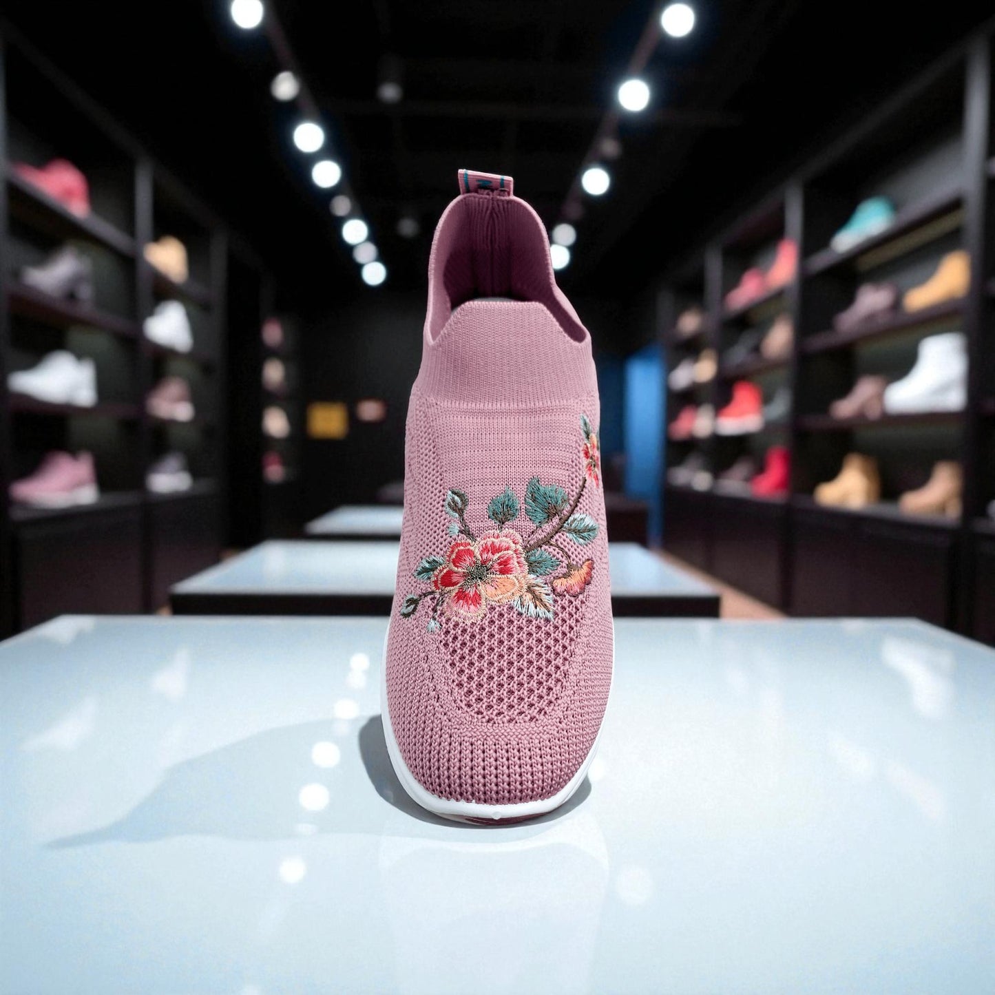 406 - Pink Bloom Knit Sneaker