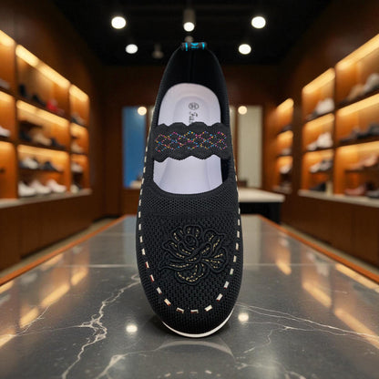 409 - Black Lace Knit Loafer — Soft Elegance Edition