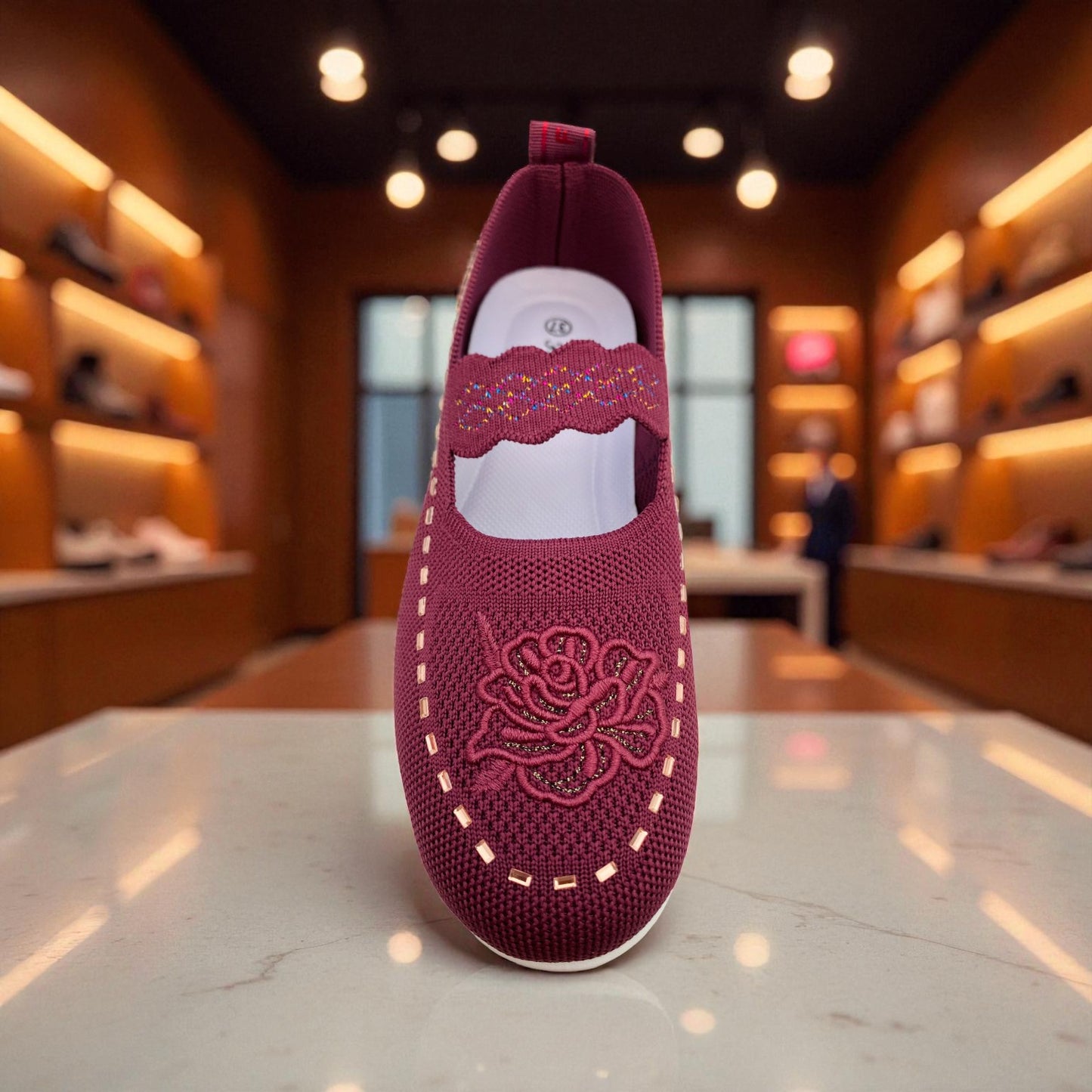 409 - Purple Lace Knit Loafer — Soft Elegance Edition