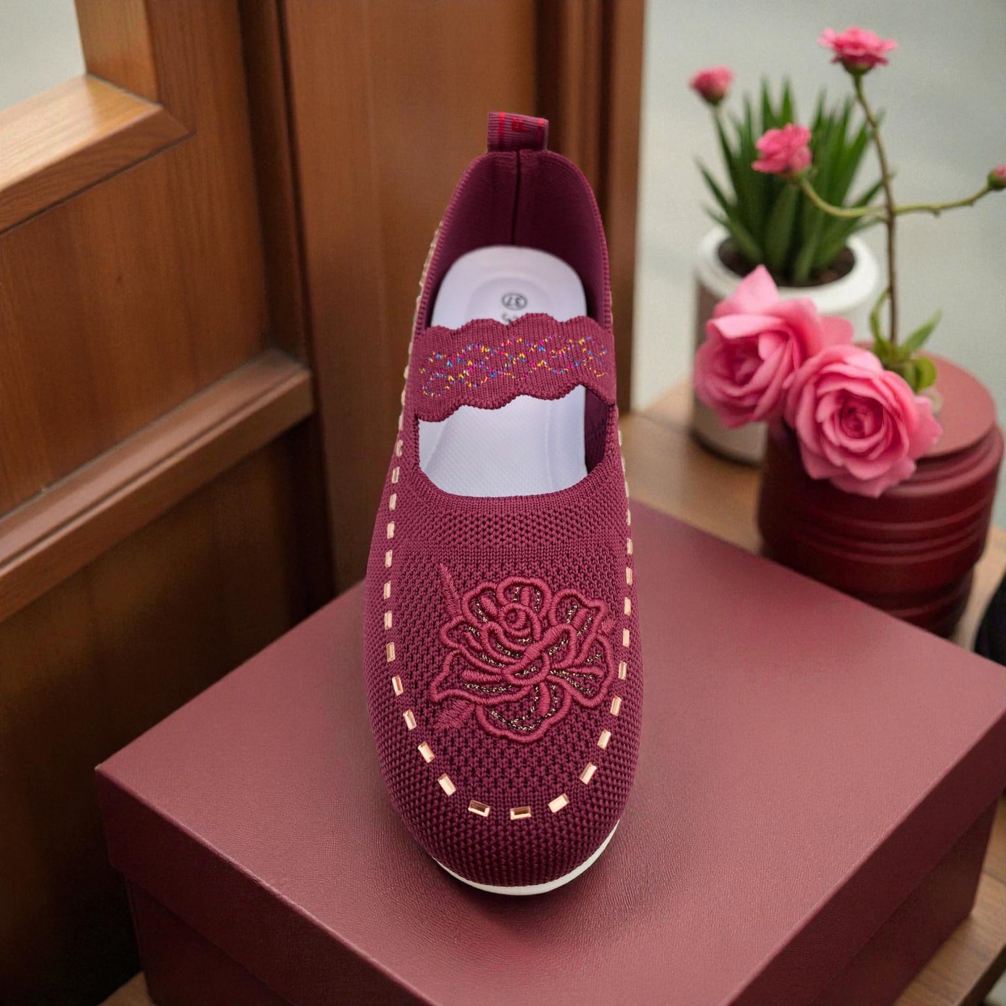 409 - Purple Lace Knit Loafer — Soft Elegance Edition