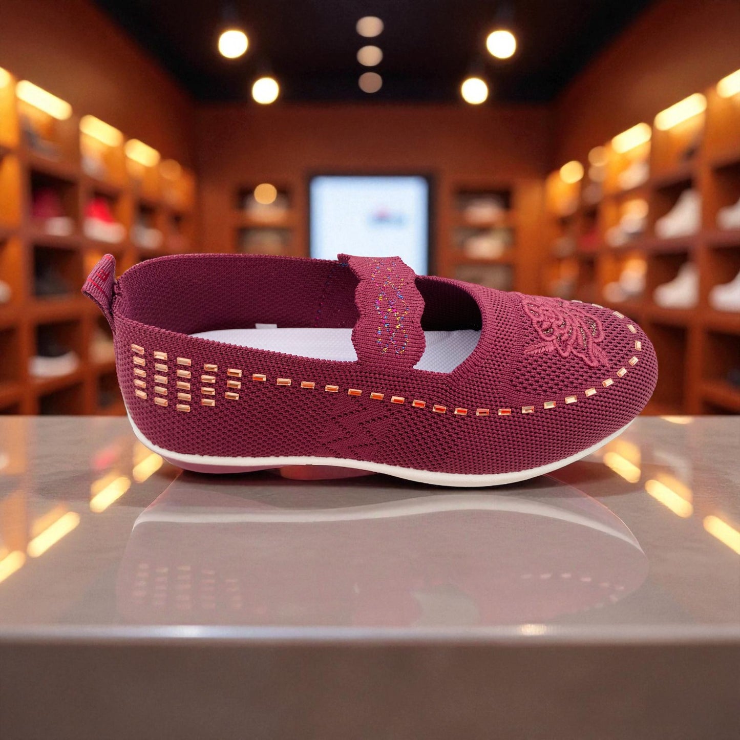 409 - Purple Lace Knit Loafer — Soft Elegance Edition