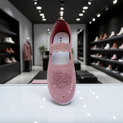 409 - Pink Lace Knit Loafer — Soft Elegance Edition