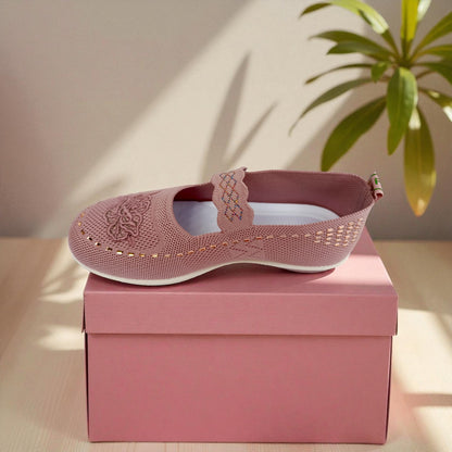 409 - Pink Lace Knit Loafer — Soft Elegance Edition