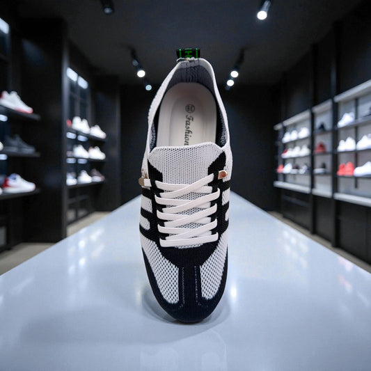 411 - Black Active Knit Sneaker – Lightweight Comfort