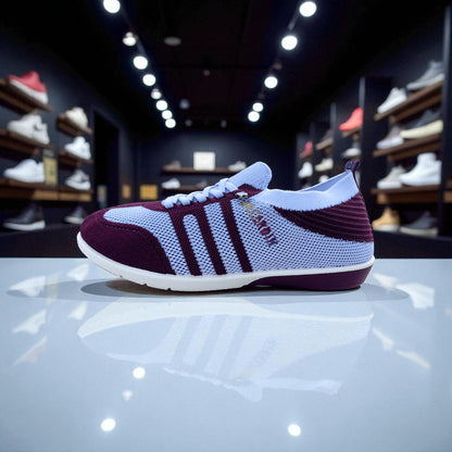 411 - Maroon Active Knit Sneaker – Lightweight Comfort