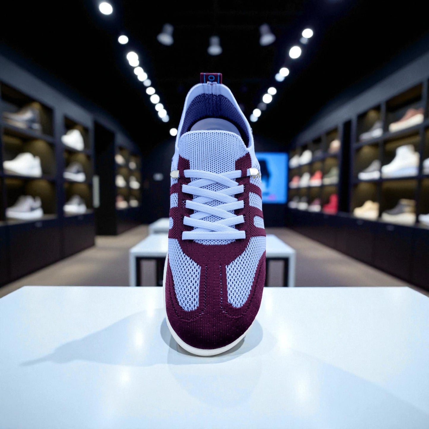 411 - Maroon Active Knit Sneaker – Lightweight Comfort