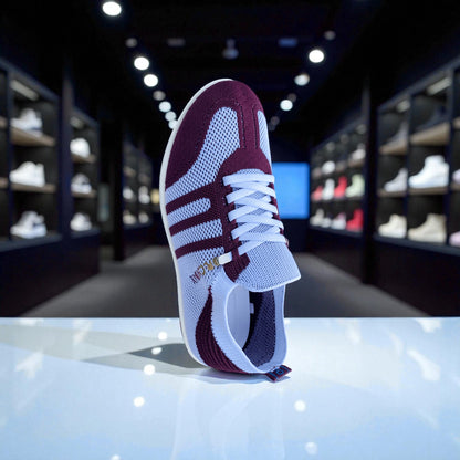 411 - Maroon Active Knit Sneaker – Lightweight Comfort