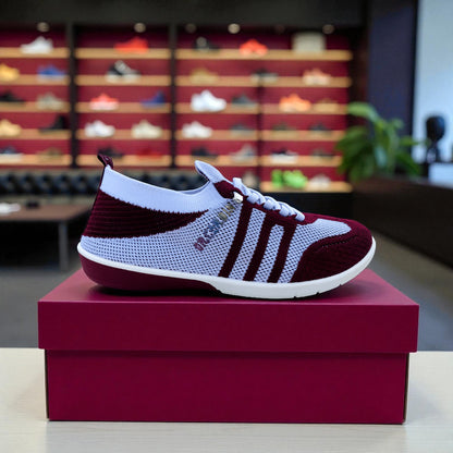 411 - Maroon Active Knit Sneaker – Lightweight Comfort